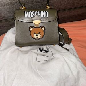 MOSCHINOGreen Teddy Bear Top Handle Satchel Bag